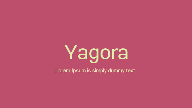 Yagora Font
