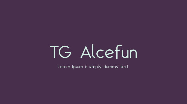 TG Alcefun Font Family
