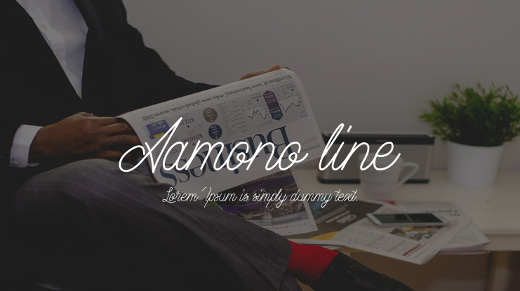 Aamono line Font