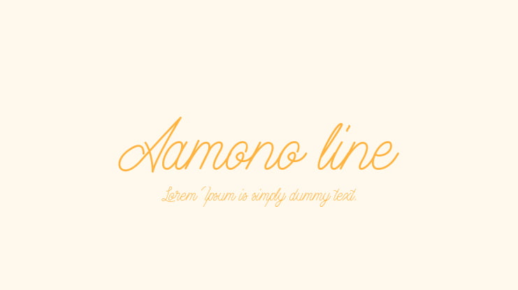 Aamono line Font