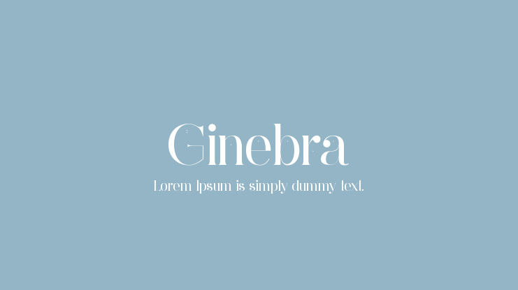Ginebra Font