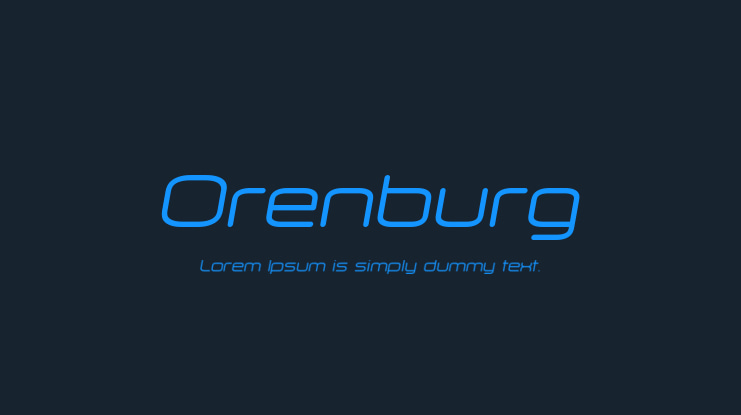 Orenburg Font Family