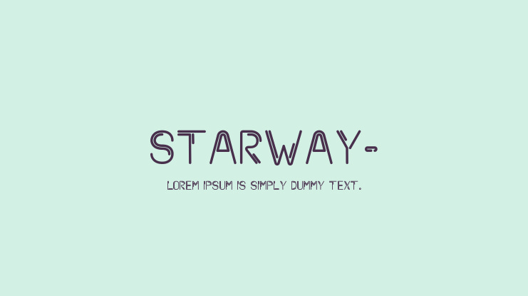 Starway- Font Family
