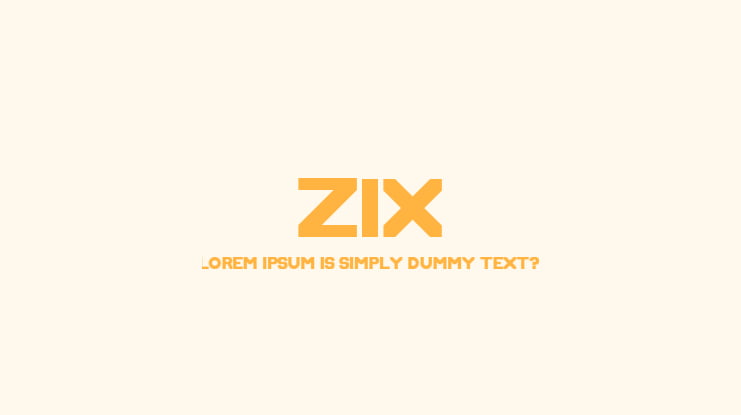 ZIX Font