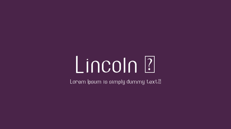 Lincoln - Font