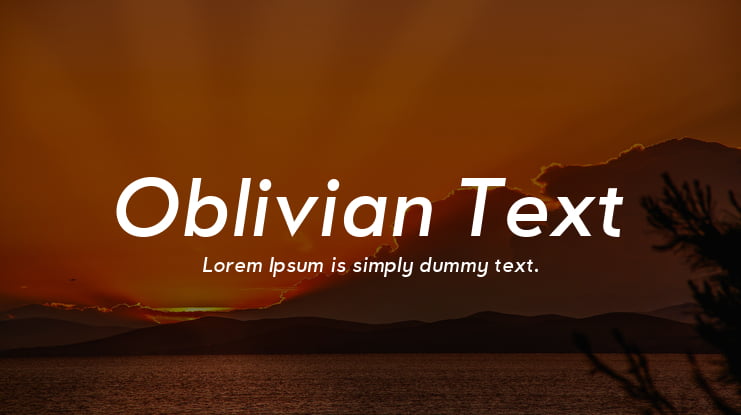 Oblivian Text Font Family