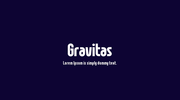 Gravitas Font Family