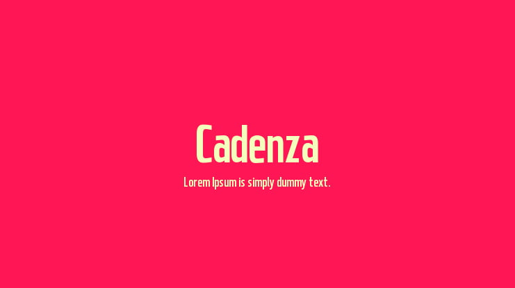 Cadenza Font Family