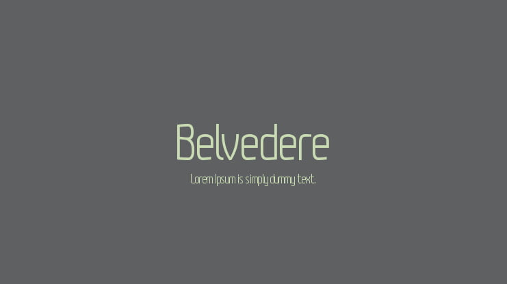 Belvedere Font Family