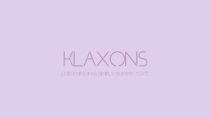 Klaxons Font