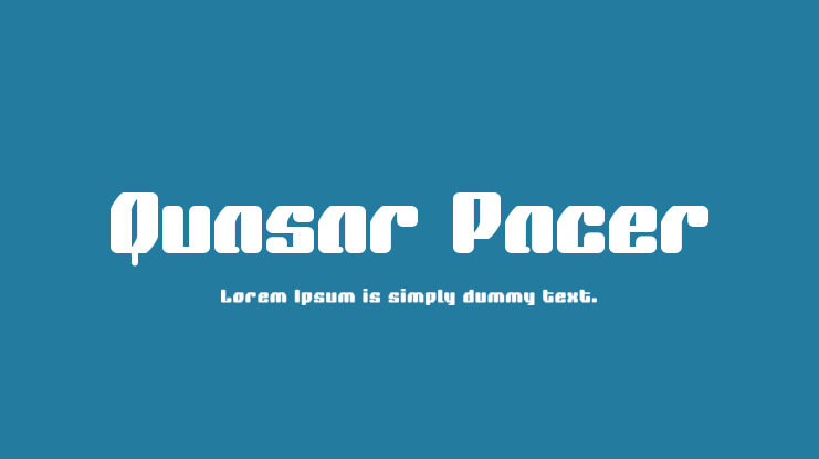 Quasar Pacer Font Family