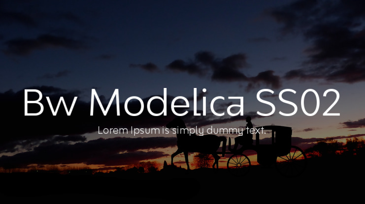 Bw Modelica SS02 Font Family