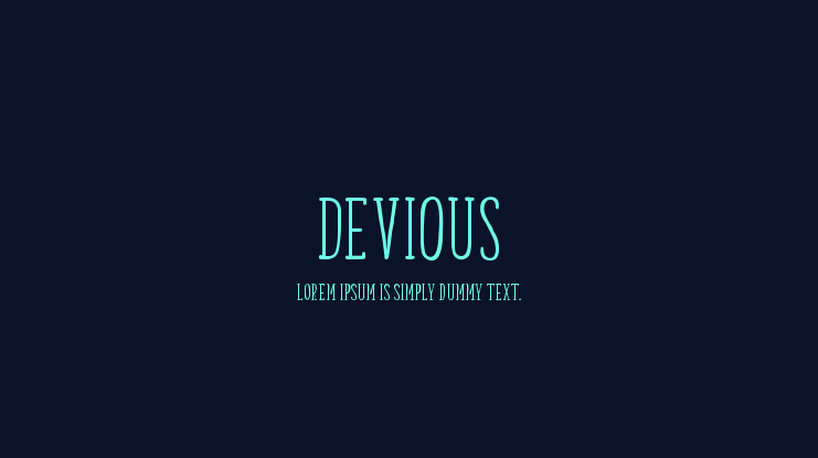 DEVIOUS Font