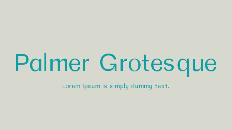 Palmer Grotesque Font