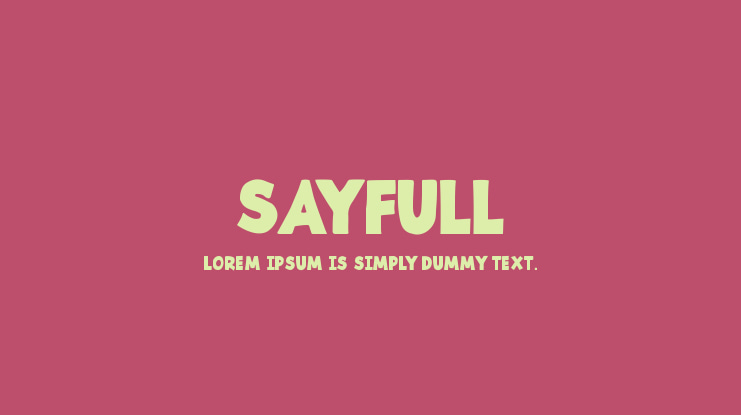 Sayfull Font
