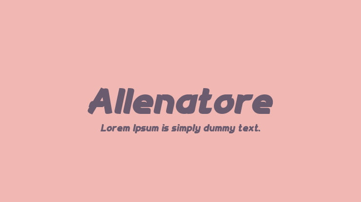 Allenatore Font Family