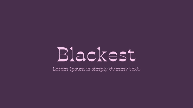 Blackest Font Family