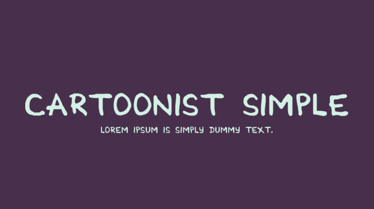 Cartoonist Simple Font