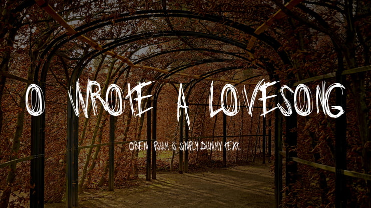 Jo_wrote_a_lovesong Font