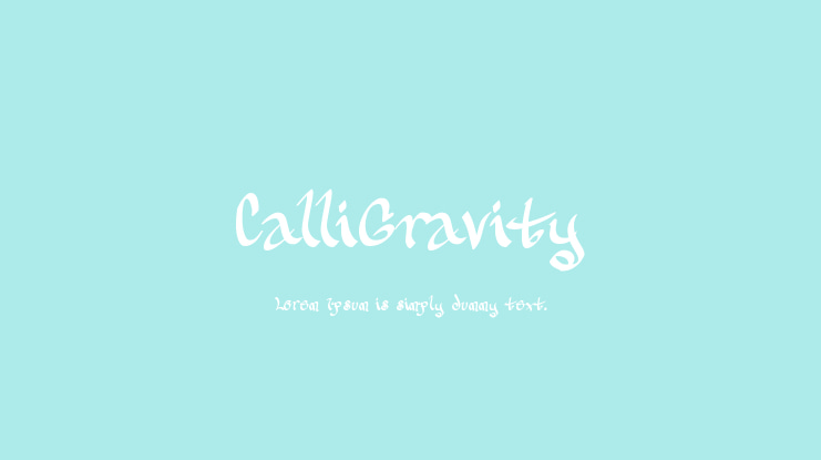 CalliGravity Font