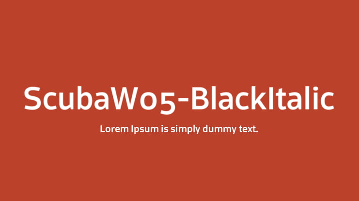 ScubaW05-BlackItalic Font Family