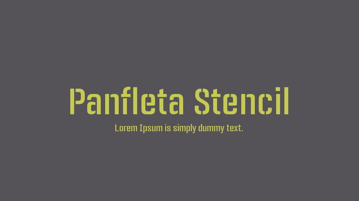 Panfleta Stencil Font Family