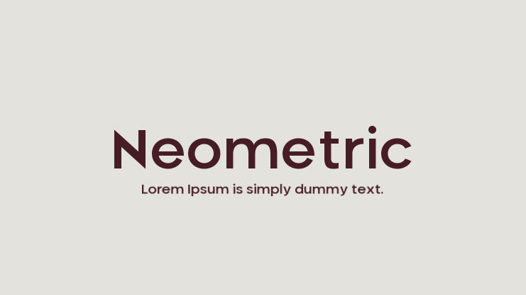 Neometric Font Family