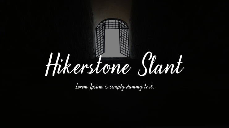 Hikerstone Slant Font