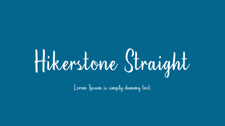 Hikerstone Straight Font