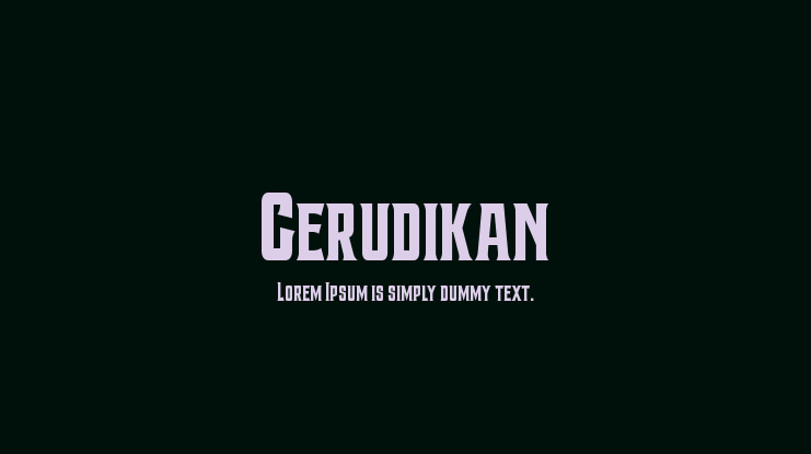 Cerudikan Font Family