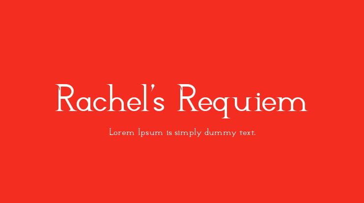 Rachel's Requiem Font