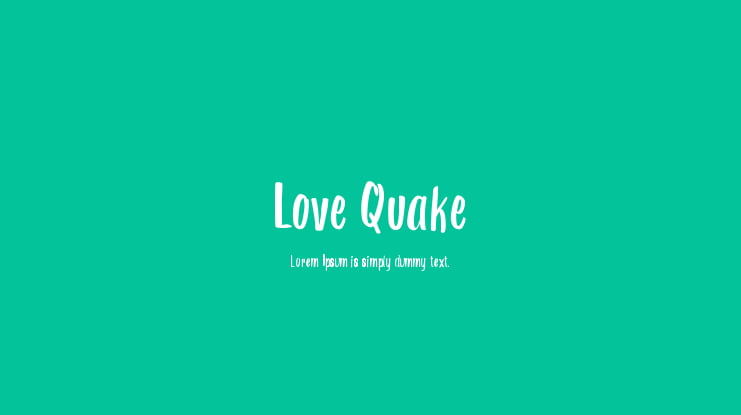 Love Quake Font