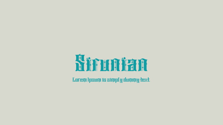 Sirunian Font Family