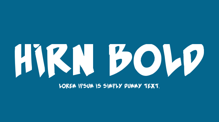 Hirn Bold Font