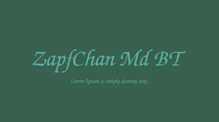 ZapfChan Md BT Font