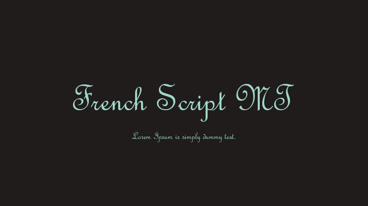 French Script MT Font