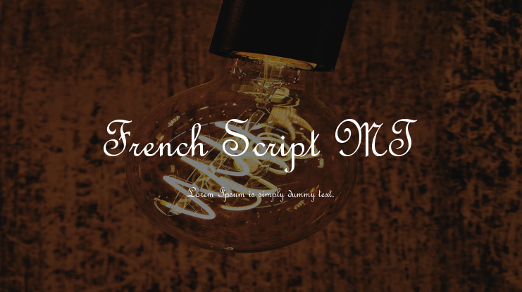 French Script MT Font