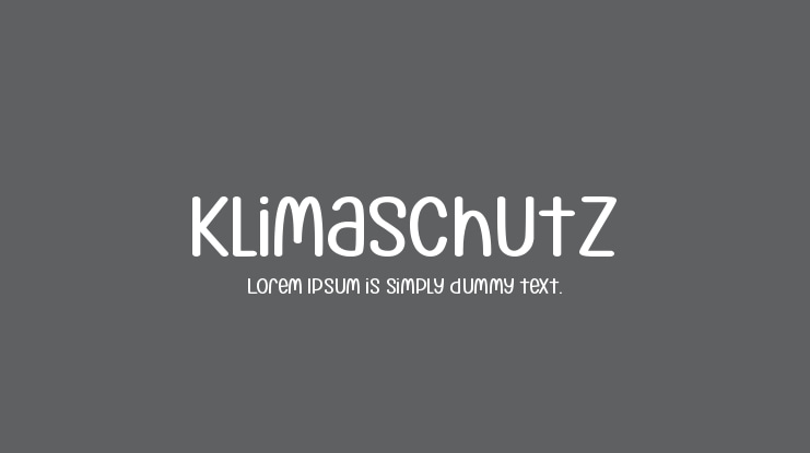 Klimaschutz Font