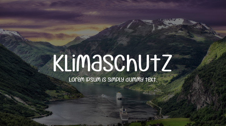 Klimaschutz Font