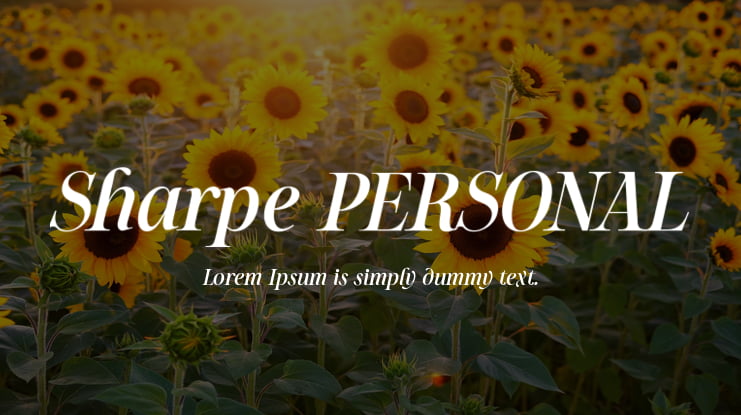 Sharpe PERSONAL Font Family