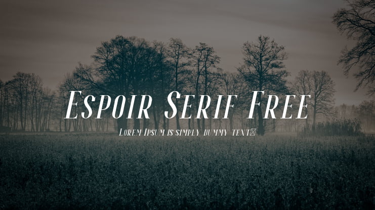 Espoir Serif Free Font Family