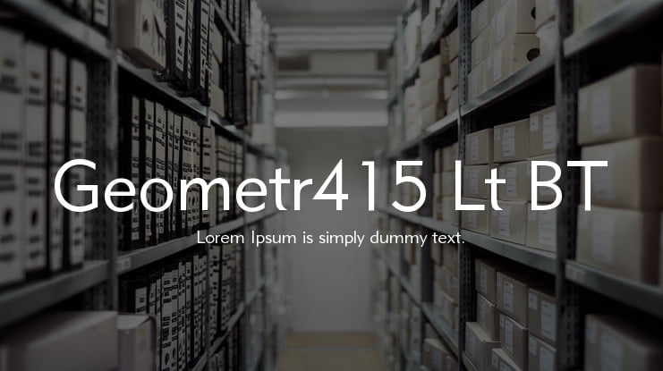Geometr415 Lt BT Font