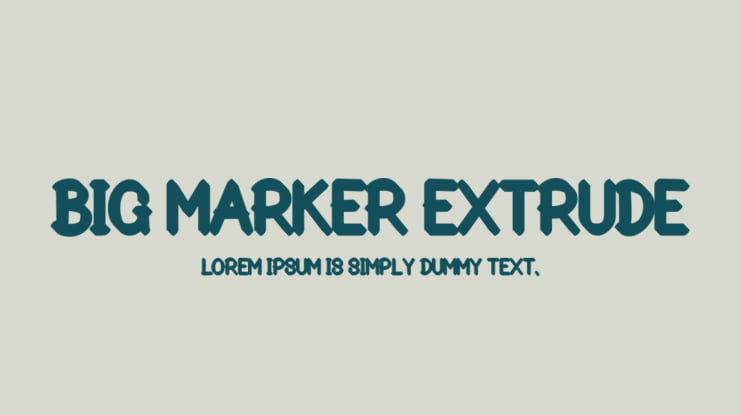Big Marker Extrude Font Family