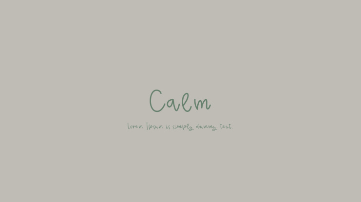 Calm Font
