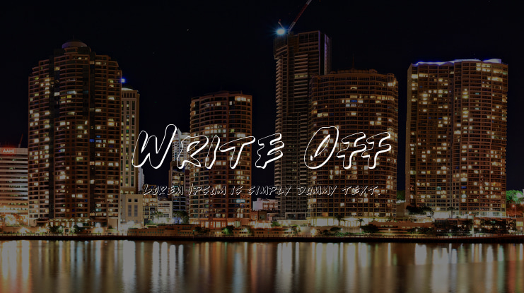 Write Off Font Family