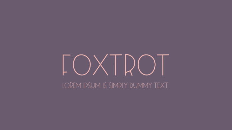 Foxtrot Font