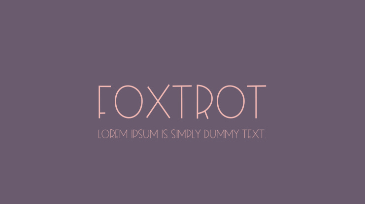 Foxtrot Font