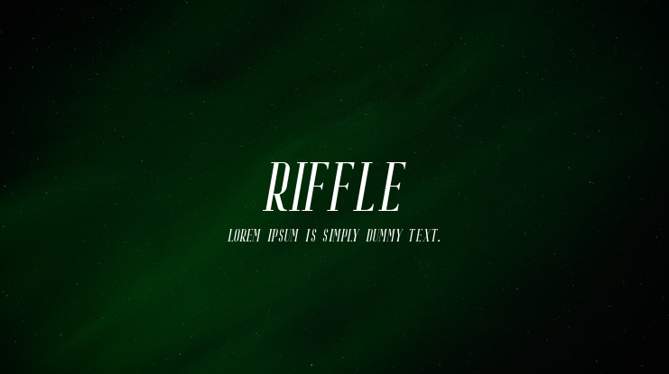 Riffle Font Family