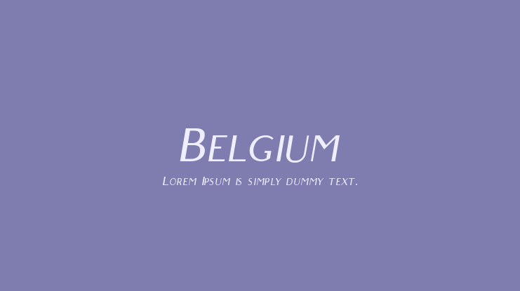 Belgium Font Family