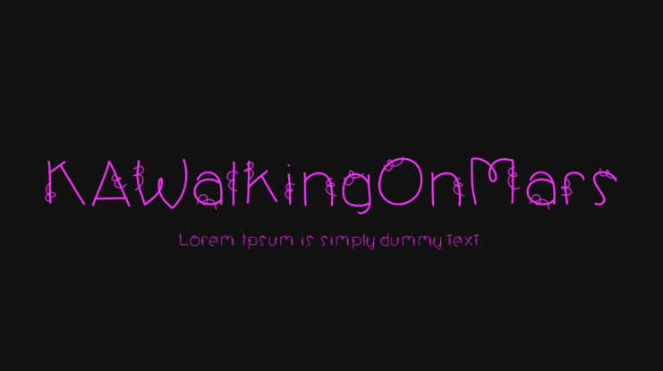KAWalkingOnMars Font